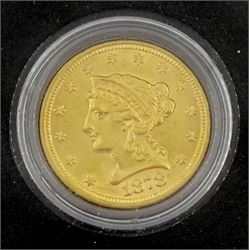 United States of America 1878 Liberty head gold two and a half dollar coin