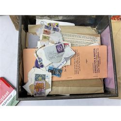 Great British and World stamps, including Queen Victoria and later, Lundy, Iran, Poland, Spain, USA etc, housed in albums and loose, in one box