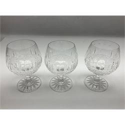Set of six Waterford Colleen brandy glasses, H13cm