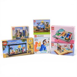 Six Lego sets, comprising Lego Education Animal Bingo no. 45009, Magical Maze no. 40596, C...
