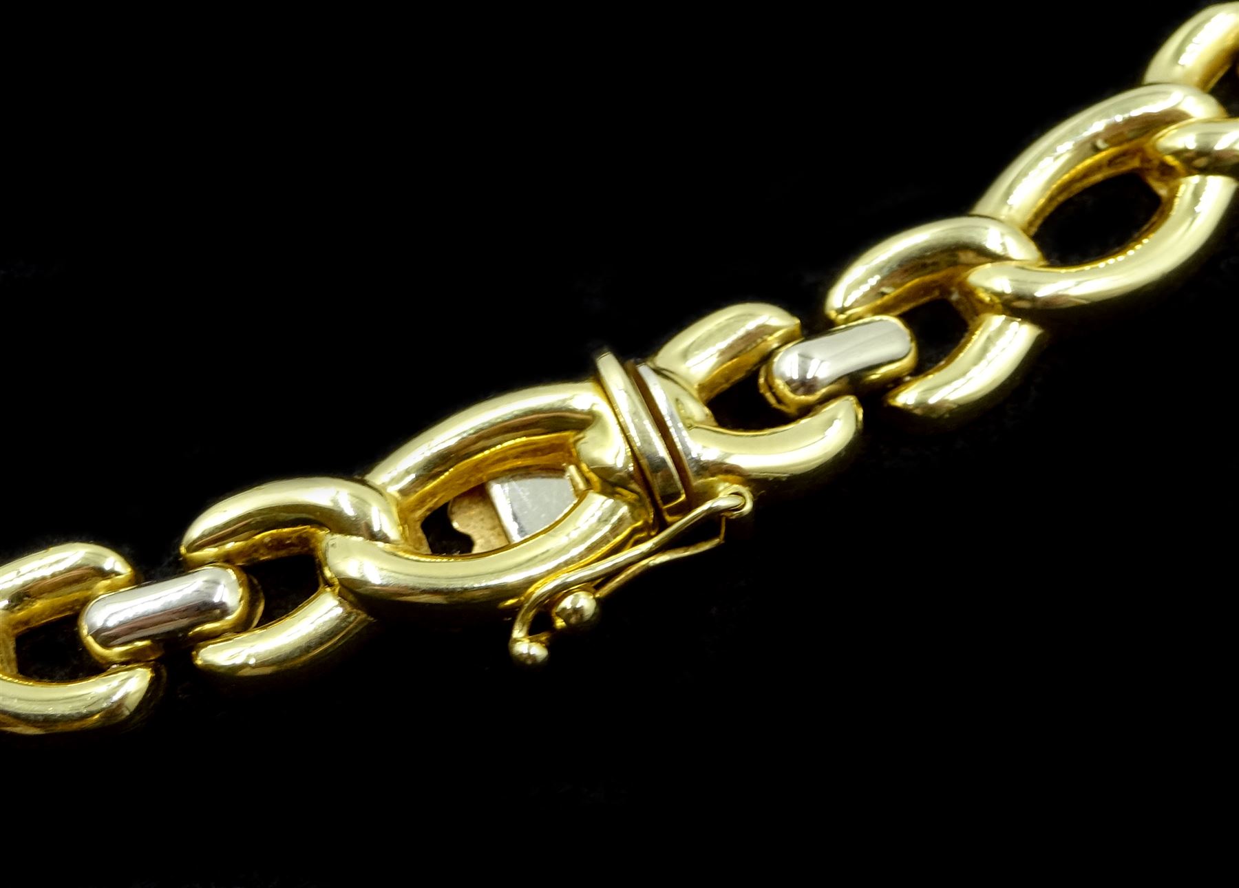18ct gold cable link necklace, Birmingham import marks 1993, approx 34.3gm