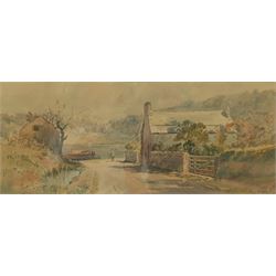 Philip Osment (British 1861-1947): 'Eccleston Ferry' near Chester, watercolour signed 20cm x 47cm