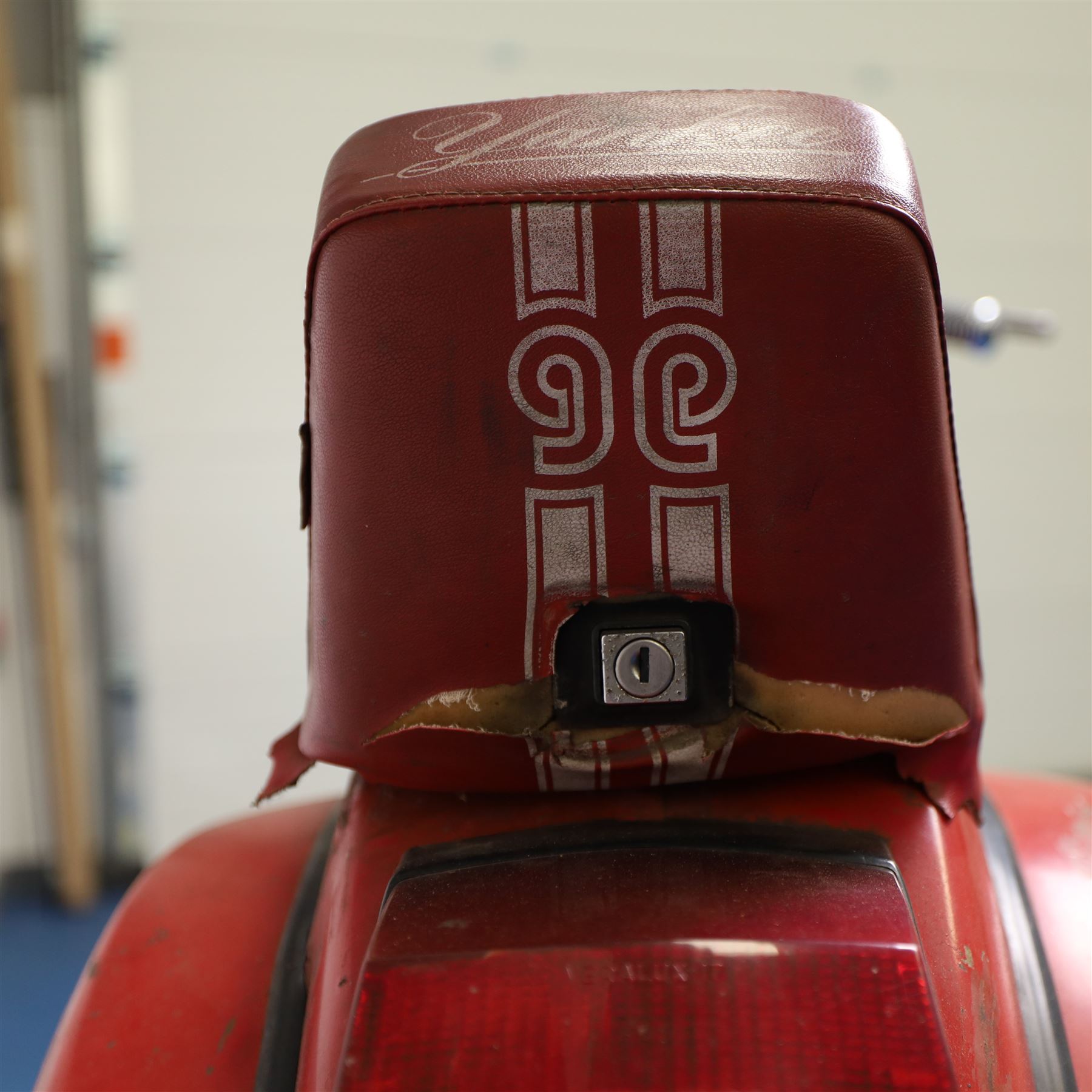 1979 Piaggio Vespa 200 Scooter

• Registration: TVY 25T
• Date of first registration: 1979
• Engine: 197cc petrol
• Odometer reading: 9,960 miles
• Colour: Red
• V5C: Present
• Keys: One

A 1979 Piaggio Vespa 200, registered TVY 25T and finished in red. Powered by a 197cc petrol engine, the scooter displays 9,960 miles on its Veglia Borletti odometer, although this mileage has not been independently verified.

The Vespa 200 is one of the larger-capacity models in the classic Vespa range, combining the marque’s distinctive pressed-steel construction with a practical 197cc engine and traditional handlebar gear change.

This example is presented in largely original and unrestored condition, retaining its period bodywork, Piaggio and Vespa badging, original-style controls and Yankee-branded dual seat.

The scooter shows extensive age-related wear throughout, including paint loss, scratches, surface corrosion and deterioration to the bodywork, including a perforation to the inner legshield.

This vehicle forms part of the Estate of the Late John Sills and is offered for sale by the Executors, confirming a genuine reason for sale.