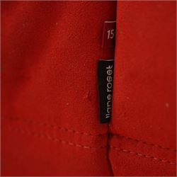 Michel Ducaroy (1925-2009) for Ligne Roset - contemporary ‘Togo’ sectional complete corner sofa upholstered in Alcantara Goya Red, comprising small settee (H 78cm, W 123cm, D 90cm), corner seat (H 78cm, W 90cm, D 90cm) and large settee (H 78cm, W 175cm, D 90cm)