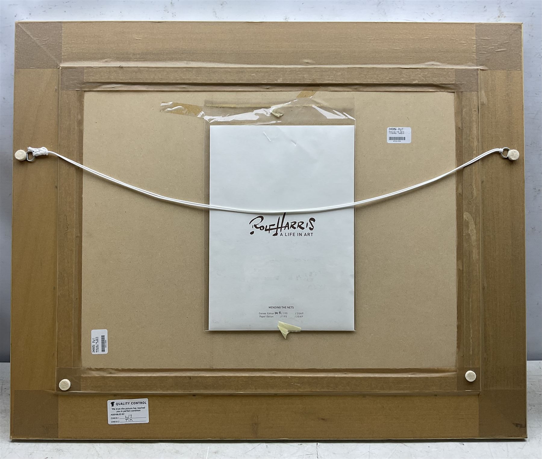 Rolf Harris (Australian 1930-): 'Mending the Nets' 'Mont Sainte Victoire - Homage to Cezanne' and 'Christmas Eve in the Snow', three limited edition giclee prints signed and numbered 53/295, 206/295 and 145/196, max 44cm x 60cm (3)