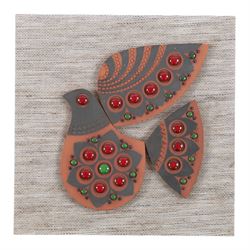 Two 1960's Hornsea pottery Muramic plaques designed by John Clappison, comprising framed example in the form a stylised figure of a lady and an unframed example in the form of a bird, H45cm