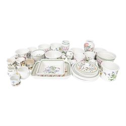 Collection of Portmeirion The Botanic Garden pattern, including five dinner plates, four s...