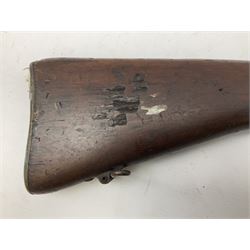 WW1 Lee Enfield SMLE bolt-action rifle, dated 1918, with single barrel band and bayonet fitting L113cm FIREARMS CERTIFICATE REQUIRED OR RFD
