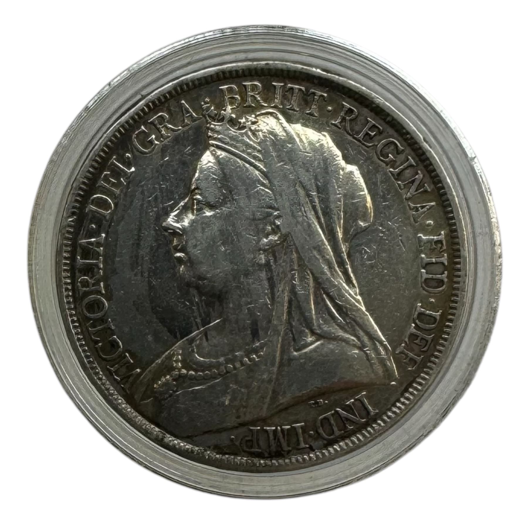 Three Queen Victoria silver crown coins, dated 1845, 1889 and 1893, housed in a case as 'The Queen Victoria Silver Crown Collection' with Westminster certificate