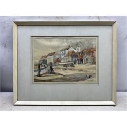 James Lishman (British 1931-2024): 'Harbour View - Fifeshire', watercolour signed and dated '91, titled verso 24cm x 36cm; C Herbert Jones (British 20th Century): 'Harbour Inn - Southwold', watercolour signed, titled verso 23cm x 33cm (2)