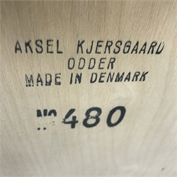  Aksel Kjersgard Odder oak low sideboard, four drawers, stile supports, W108cm, H50cm, D36cm  