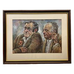 David Newbould (British 1938-2018): 'Mother Said There'd be Days Like This!' Characters from Skipton Fair, pastel signed, titled and dated 2003 verso 42cm x 61cm