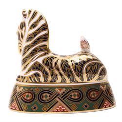 Royal Crown Derby paperweight, Zebra, exclusive edition for Harrods with gold stopper