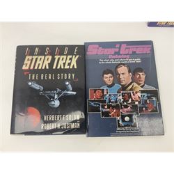 Star Trek collectables to include limited edition 30th Anniversary boxed VHS collectors set no. 002580, and further DVDs, books etc in one box