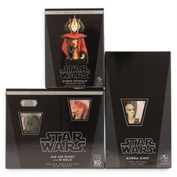 Three limited edition Gentle Giant Star Wars Episode I The Phantom Menace collectible mini...