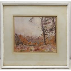 Frederick (Fred) Lawson (British 1888-1968): Trees at Bolton Hall Park - Wensleydale, watercolour signed 28cm x 34cm