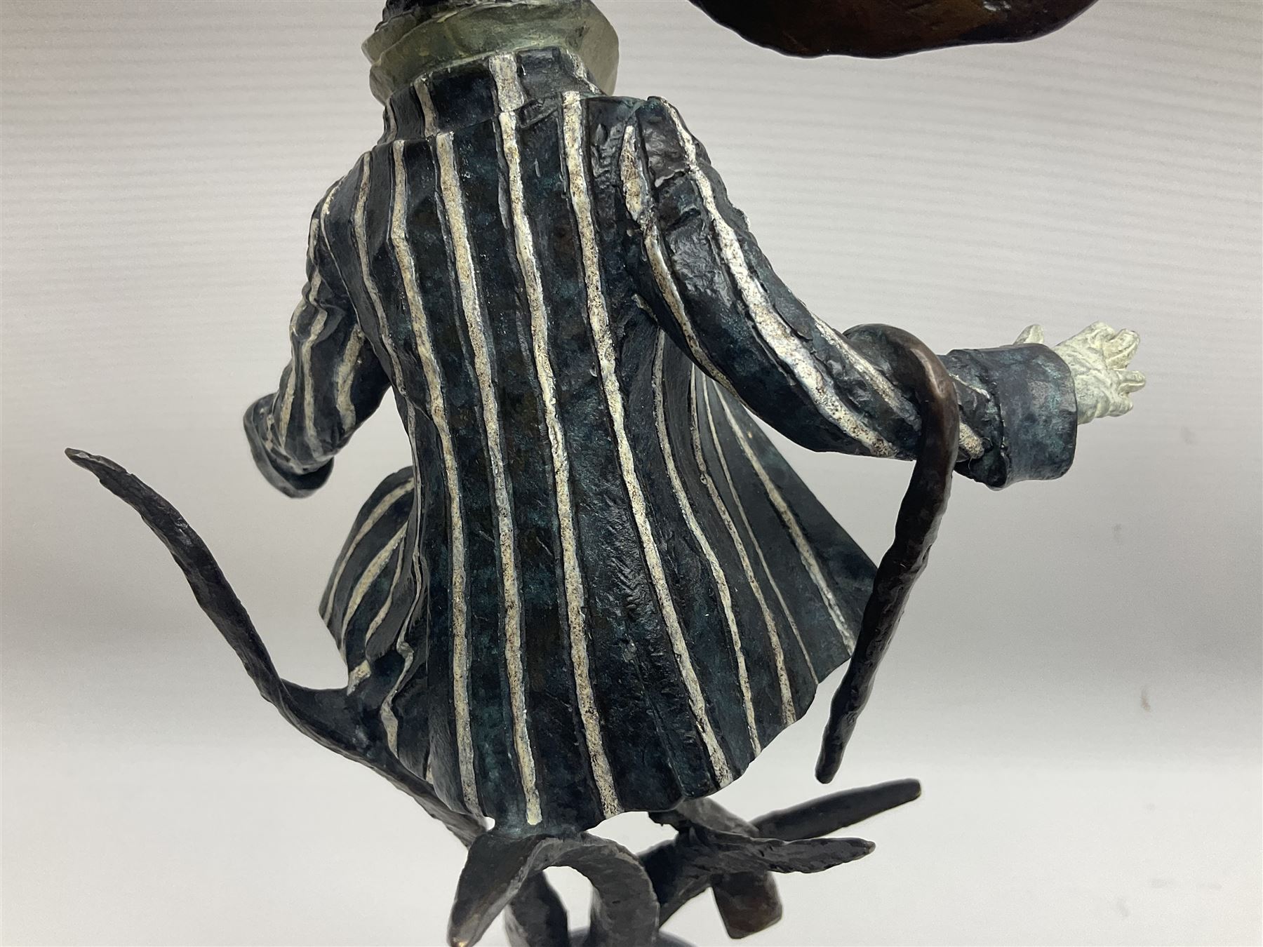 Rachel Talbot (British 1980-), Water Meadow Merriment, limited edition bronze sculpture, modelled as a hare in boating attire, upon a polished marble base, H37cm