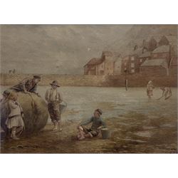Kate E Booth (British fl.1850-1898): 'The Harbour Buoy' Whitby, watercolour signed and titled 27cm x 37cm