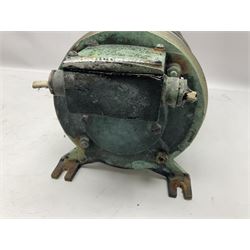 Two port and starboard brass lamps, each with a plaque marked 'Noack as Lanterne KL.A Serie 700 Type 704D Babord', ribbed green and red glass shades, H44cm