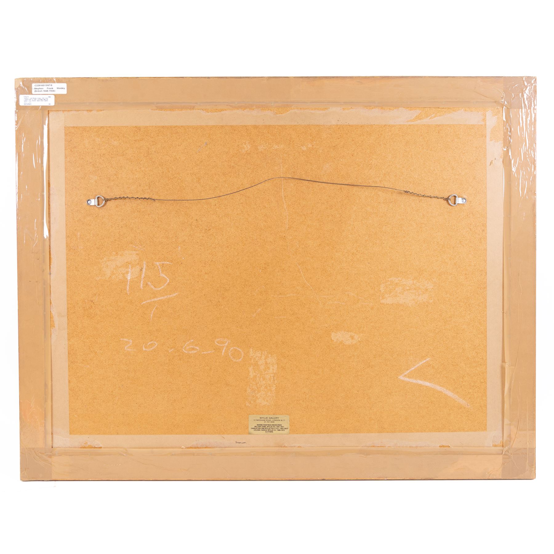 Stephen Frank Wasley (British 1848-1934): Fishing Boats at Dock End Whitby with the Abbey in the Distance, watercolour signed 36cm x 53cm