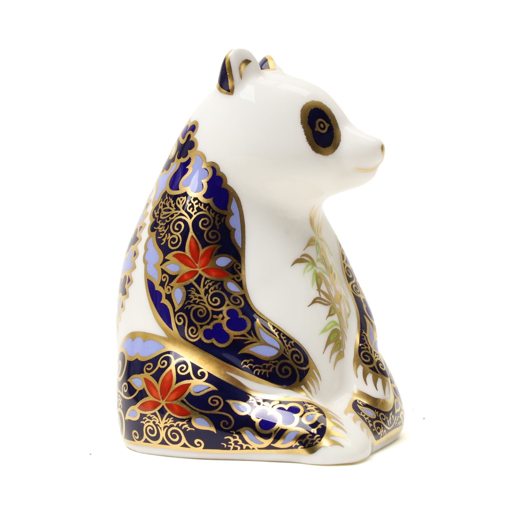 Royal Crown Derby paperweights, Queensland Koala  limited edition 177/1000 with gold stopper and Imperial Panda 177/1000 with silver stopper, both with certificates and from the Endangered Species series