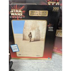 Star Wars collectables, including Neca General Grievous cookie jar,R2-D2 telephone, Episode I chess set, puzzle, Darth Vader back pack and two money boxes