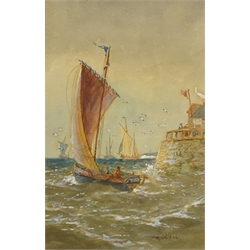  'Mouth of the Humber', watercolour signed by Robert Thornton Wilding (British 19th/20th century) titled in the mount 21cm x 13.5cm  