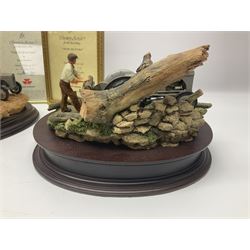 Two Country Artists figures, After the storm no CA831, limited edition 891/1750 and The Harvesters, limited edition 824/850, both with wooden base and certificates of authenticity