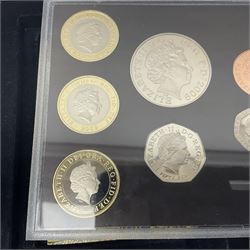 The Royal Mint United Kingdom 2009 proof coin set, including Kew Gardens fifty pence coin, cased with certificate