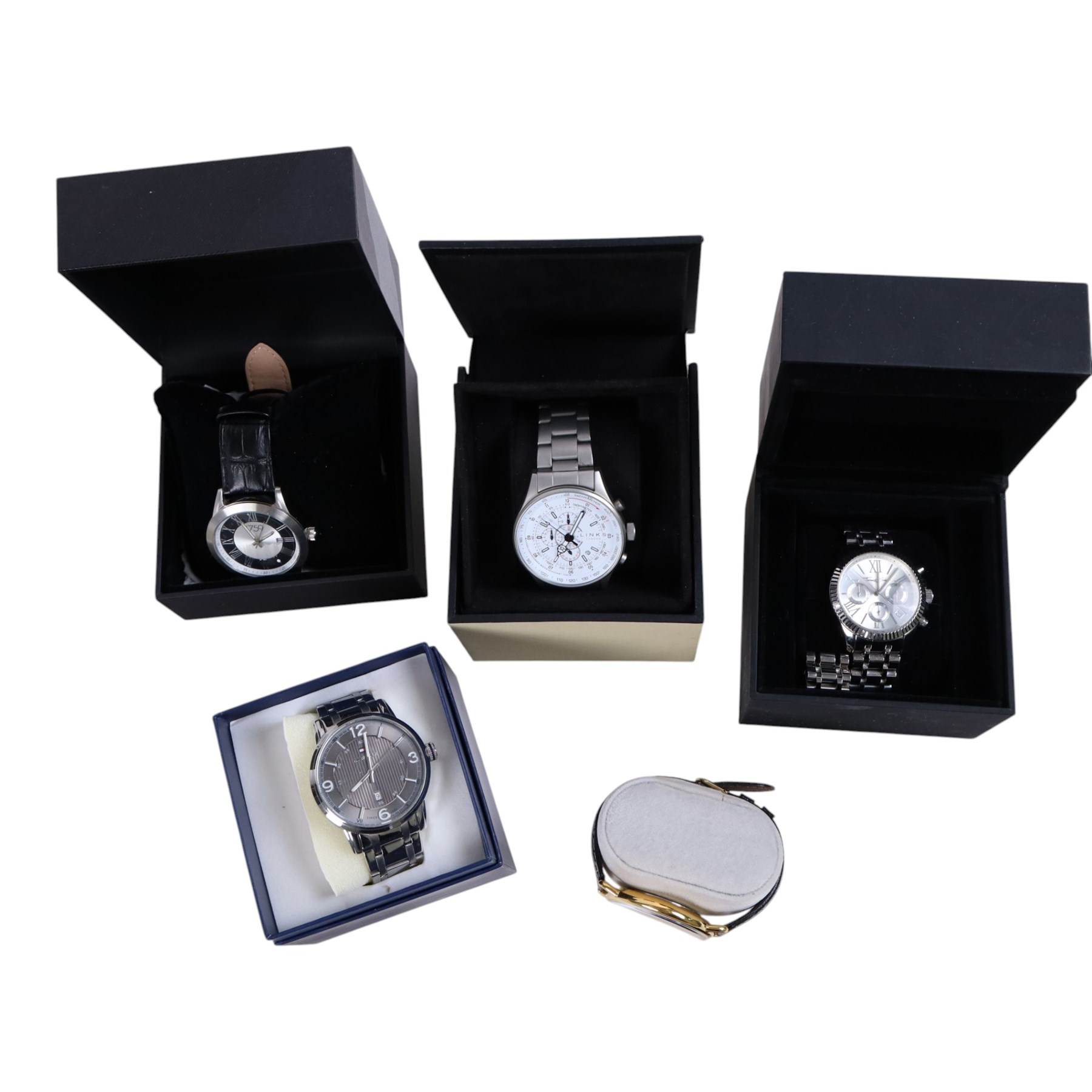 Collection of chronograph quartz wristwatches including three Michael Kors, two Links of London and two Thomas Sabo and Lorus, digital Michael Kors and Gard Pro Health Smartwatch 2 and four other quartz watches including Guinness, Links of London, Kamazzo Paris and a Hilfiger, mostly boxed