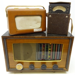  Pye Vintage radio, Roberts portable radio model R 300 and a Universal Avominor with brown leather case (3)  