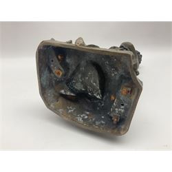 After Felix Carpentier, Improvisateur; bronzed figure of a man playing the flute, marked Felix Charpentier, H35