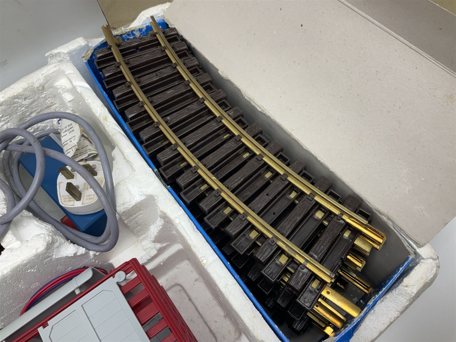 Playmobil 'G' gauge - 4031 Pennsylvania Railroad train set with 2-4-0 locomotive No.9518, tender, cattle truck and brake van, quantity of track, controller and other accessories; boxed with outer delivery packaging