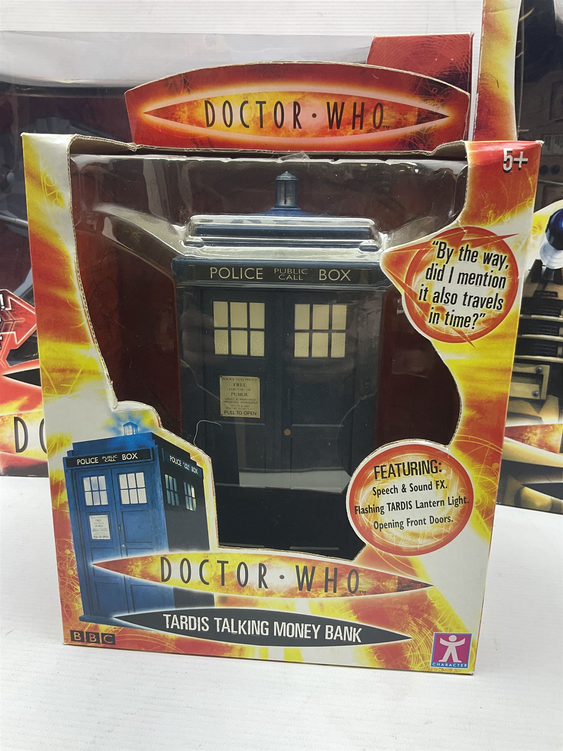 Dr. Who - four boxed collectables by Character Options and Wesco comprising Radio Controlled Dalek, Radio Controlled 1/4 scale K-9, Dalek and Tardis money banks (4)