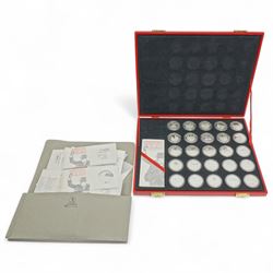 Winston Churchill, 'Winston's War' - Limited edition set of twenty five silver medals stru...
