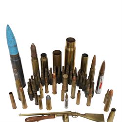 Collection of inert shells and cases, including 20mm BBC 1941,  27-145-DM1001 etc