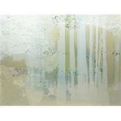 Jessica Zoob (British Contemporary): 'Sweet Rain', pair of mixed media oil and lacquer works on canvas signed and dated 2020 verso, titled on stretcher 80cm x 105cm (2)
Notes: Known for her atmospheric, colour-led paintings, Zoob draws inspiration from landscape and nature. She has an established international market, with works held in private collections including that of Harry Styles.