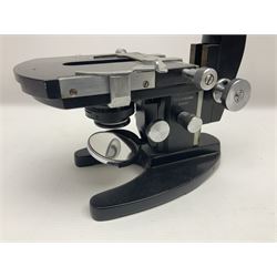 Four microscope, comprising W.J George Ltd, Watson Service 716606, Meopta no 230087 and one other  