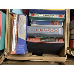 Large collection of Folio Society society books on various subjects, including Pepys Diary 1660-1669 in 3 volumes, Shakespeare eight volumes, Catherine the Great, Enigma etc, in six boxes 