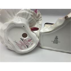 Six Royal Doulton figures, comprising Romance HN2430, Sarah HN3978, Rachel HN3976, Patricia HN3365, Elizabeth HN4426 and Reverie HN2306, all with printed mark beneath  