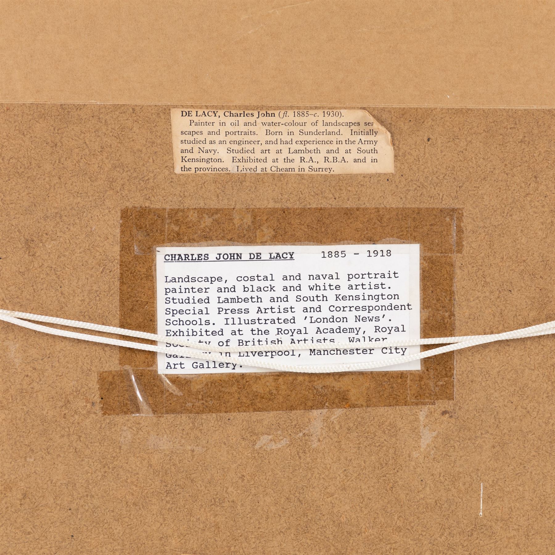 Charles John de Lacy (British 1856-1929): Japanese Battleship, watercolour signed 14.5cm x 26.5cm 