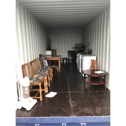 Container Auction. Entire container contents as per photographs, to include: a washing machine, a tumble dryer, dining chairs, table and much more. Location: Scarborough Business Park YO11 3TX Viewing: Strictly by appointment call 01723 507111. Please note: all contents must be removed by Friday 18th September, items not collected by this time will be disposed of or resold on behalf of David Duggleby Ltd. This does not include the container.