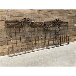 Pair of wrought iron garden gates