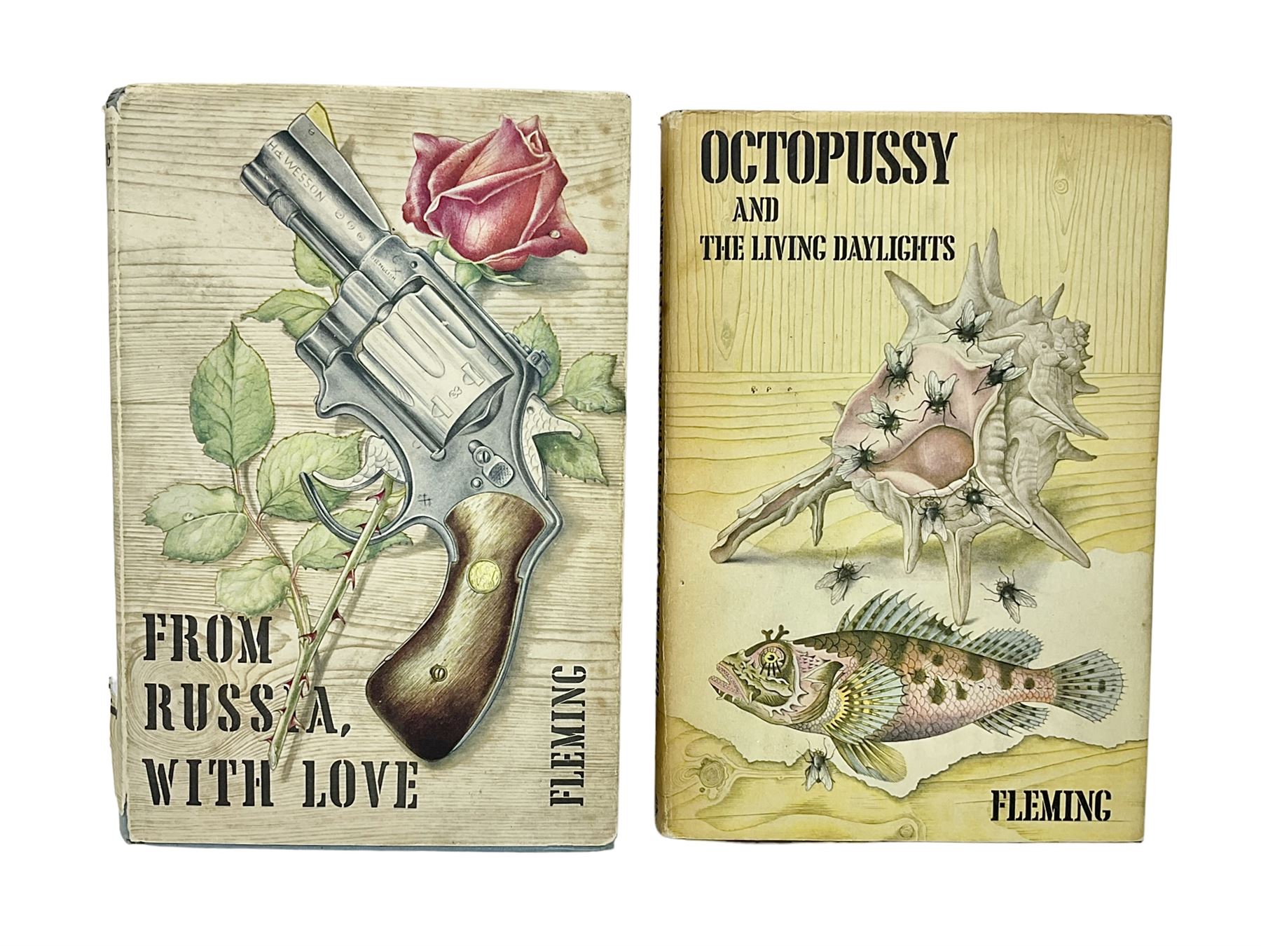 Ian Fleming: Octopussy and The Living Daylights. 1966 First edition with dustjacket; together with From Russia With Love. Book Club edition with dustjacket (2)