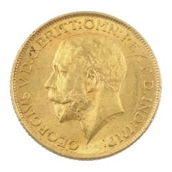 King George V 1913 gold full sovereign coin