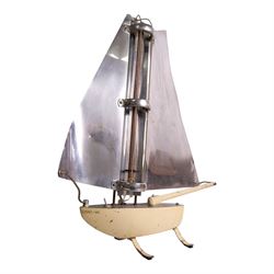 Bunting Electric Company, - Art Deco heater styled as a sailboat, circa 1930, marked Bunti...