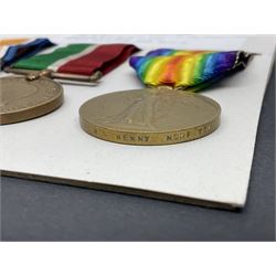 Representative display of five WWI Campaign Stars and Medals to different recipients comprising 1914 'Mons' Star to 13800 Gnr. R. Pexman R.F.A.; 1914-15 Star to TS822 F. Bage T.R. R.N.R.; British War Medal to 90461 Dvr. A.A. Cross R.A.; Mercantile Marine Medal to Patrick J. Magrath; and Victory Medal to 2657 Cpl. W.R. Kenny Norf. Yeo.; all with ribbons (5)