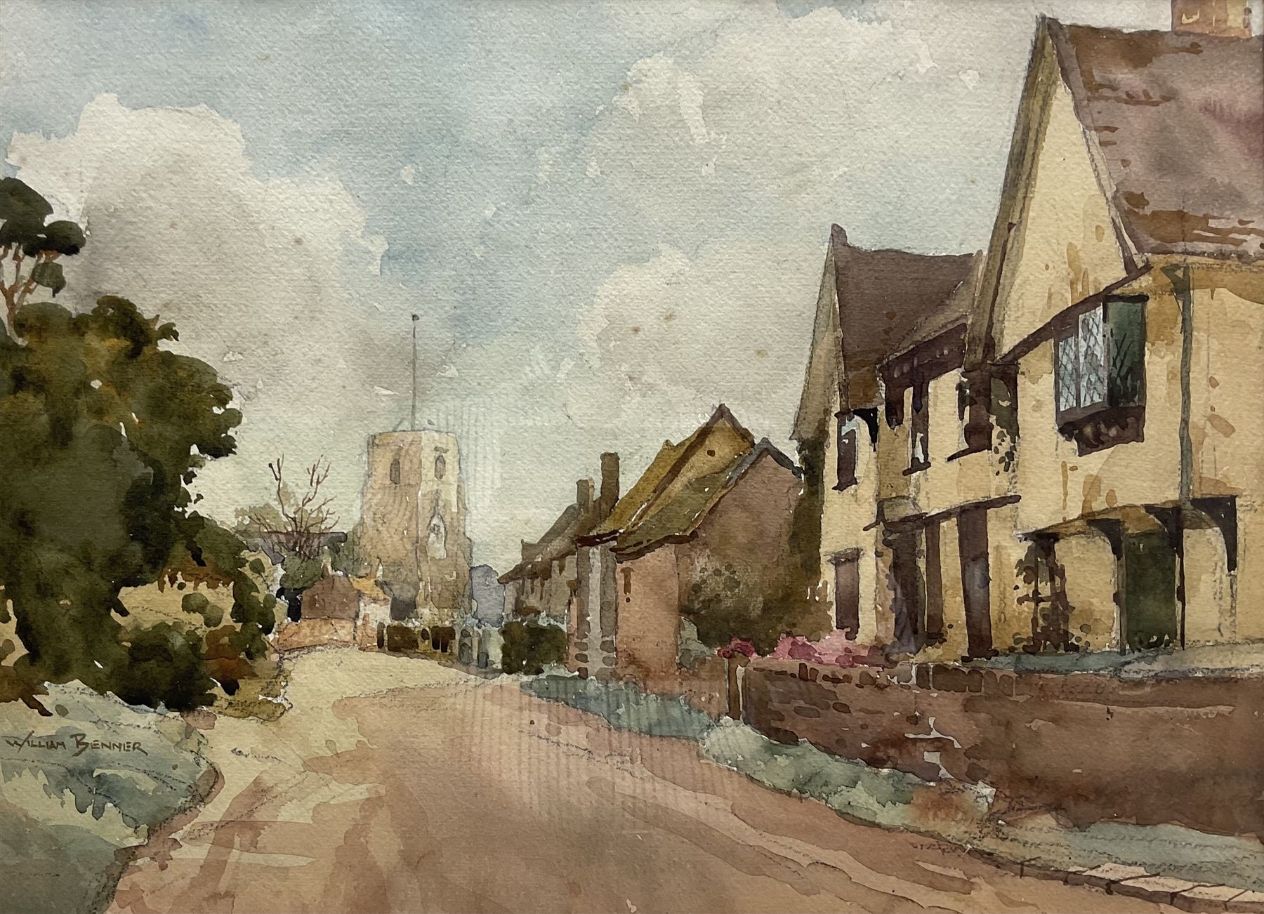 William Roger Benner (British 1884-1964): 'Parham - Suffolk', watercolour signed, titled verso 33cm x 46cm