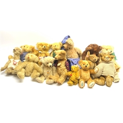 A collection of various teddy bears, comprising seven Clemens examples, four Hermann examples, two WPM examples, and a Sigikid example. (14). 