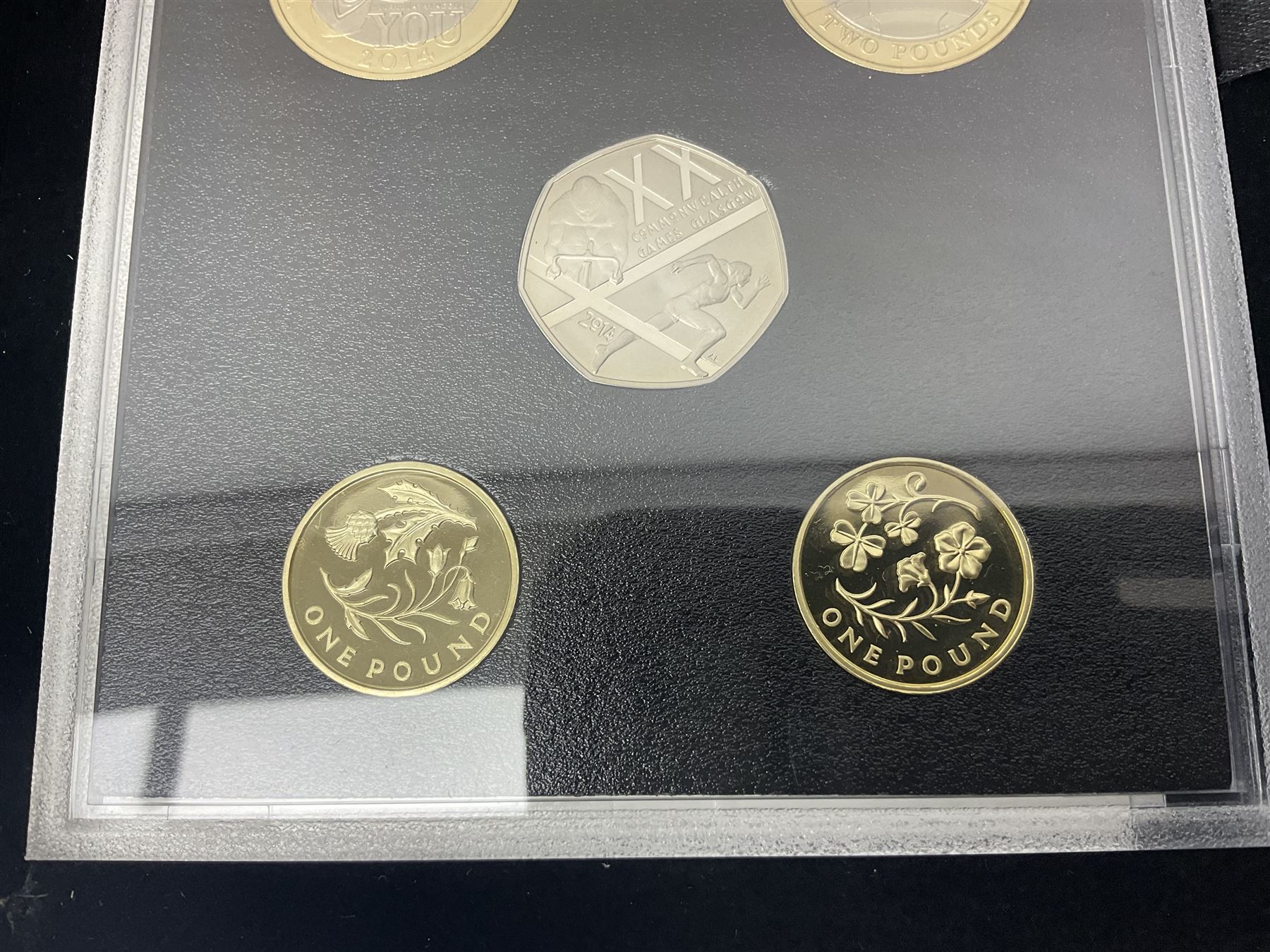 The Royal Mint United Kingdom 2014 proof coin set collector edition, cased with certificate